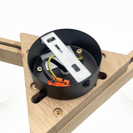 Lustră aplicată ANTONIO 3xG9/5W/230V stejar/alb