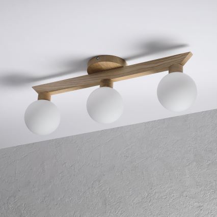 Lustră aplicată ANTONIO 3xG9/5W/230V stejar/alb