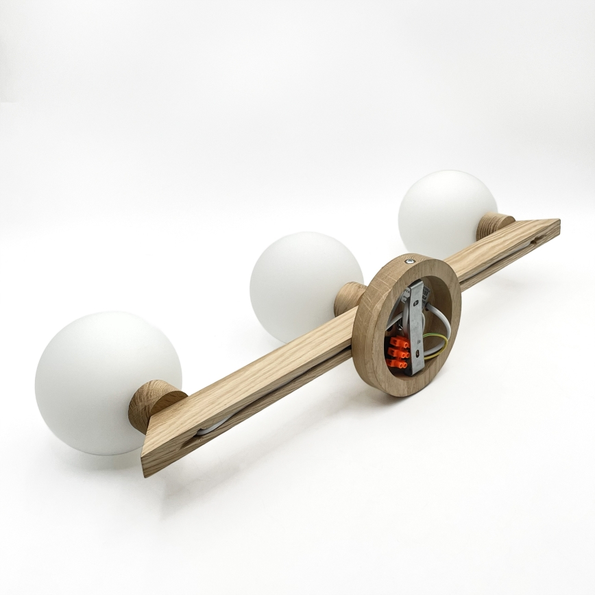 Lustră aplicată ANTONIO 3xG9/5W/230V stejar/alb