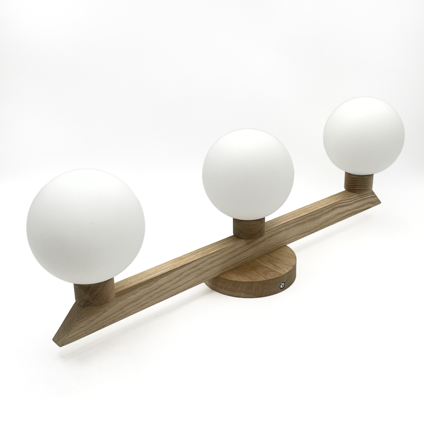 Lustră aplicată ANTONIO 3xG9/5W/230V stejar/alb