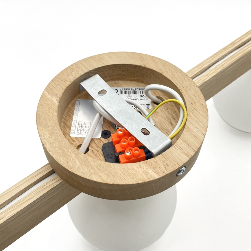 Lustră aplicată ANTONIO 3xG9/5W/230V stejar/alb