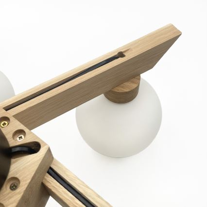 Lustră aplicată ANTONIO 5xG9/5W/230V stejar/alb