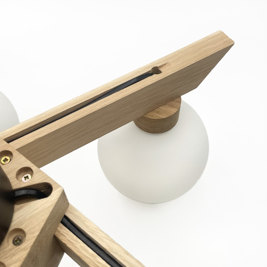 Lustră aplicată ANTONIO 5xG9/5W/230V stejar/alb