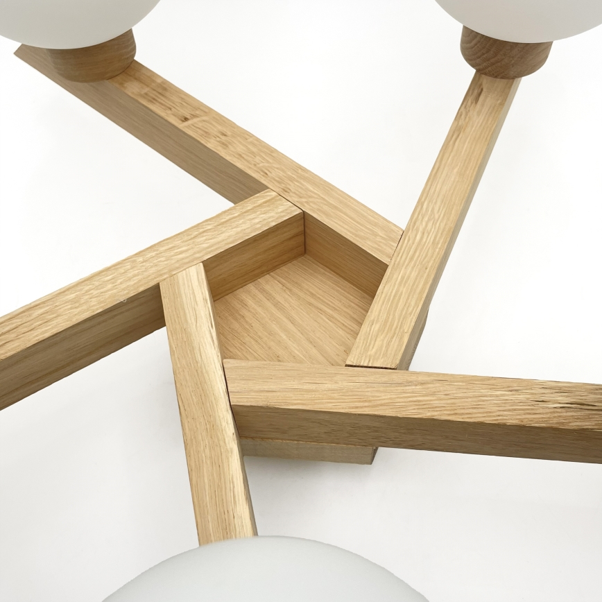 Lustră aplicată ANTONIO 5xG9/5W/230V stejar/alb