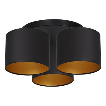 Lustră aplicată ARDEN 3xE27/60W/230V negru/auriu