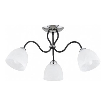 Lustră aplicată ARIEL 3xE27/15W/230V crom lucios/negru