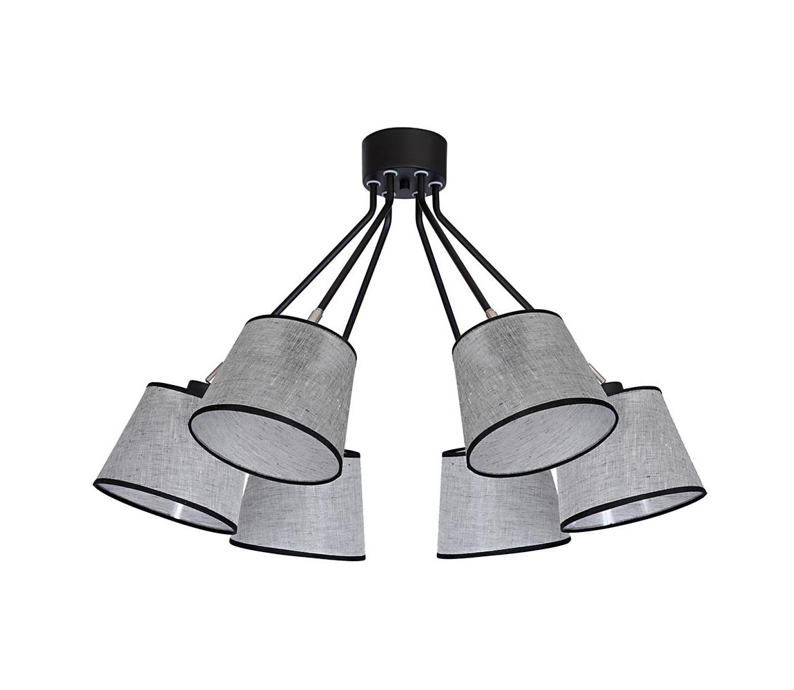 Lustră aplicată ASTA 6xE27/60W/230V negru