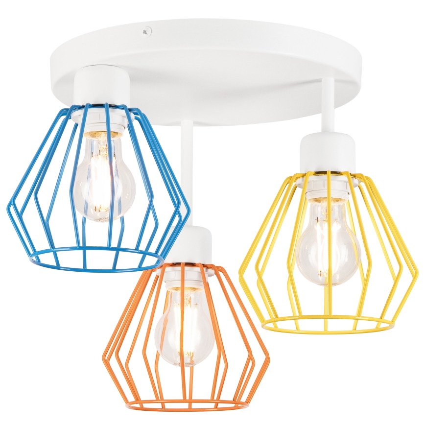 Lustră aplicată AUDREY 3xE27/60W/230V multicoloră