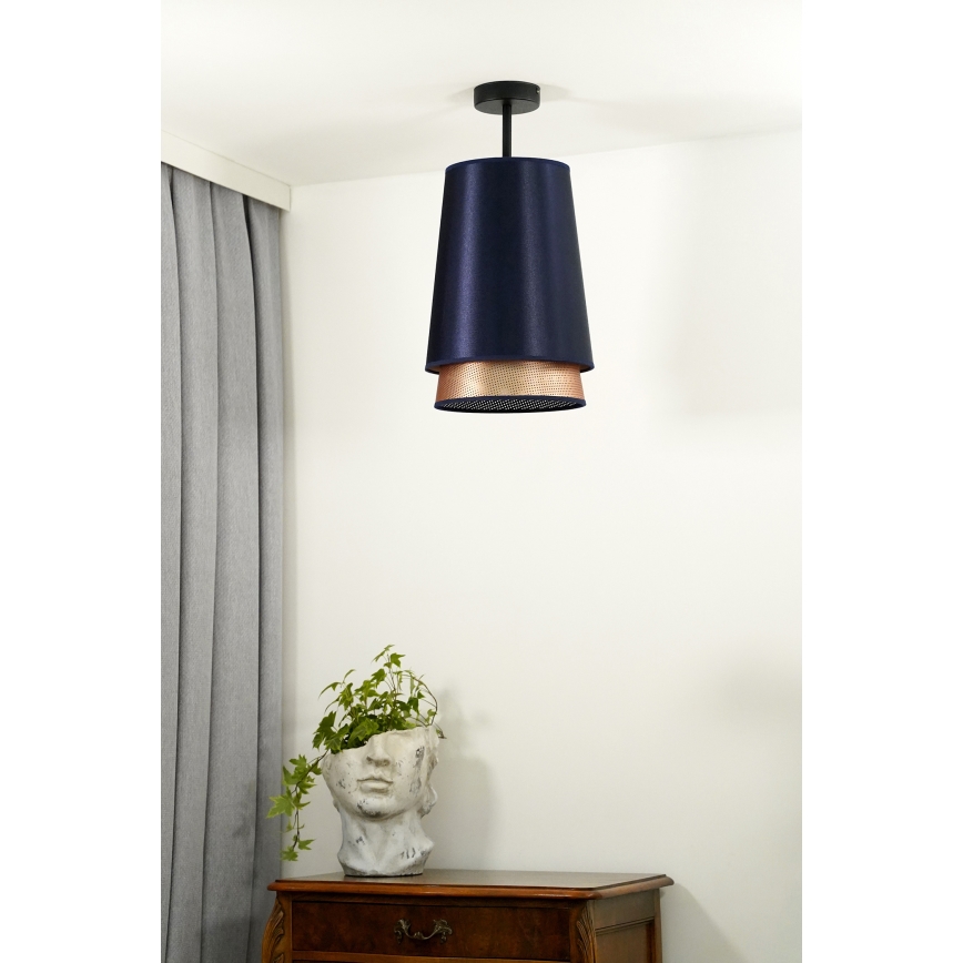 Lustră aplicată BELL Duolla SHINY 1xE27/15W/230V d. 25 cm albastru/cupru