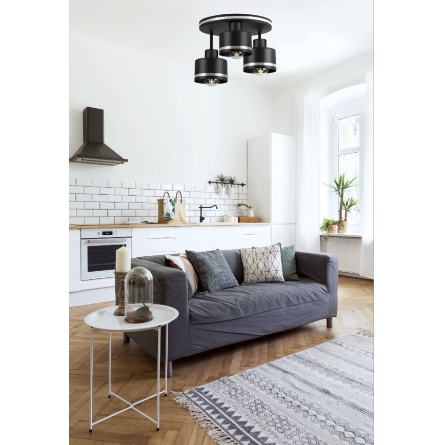 Lustră aplicată BODO SILVER 3xE27/60W/230V