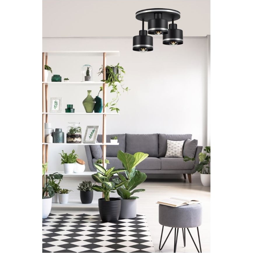 Lustră aplicată BODO SILVER 3xE27/60W/230V