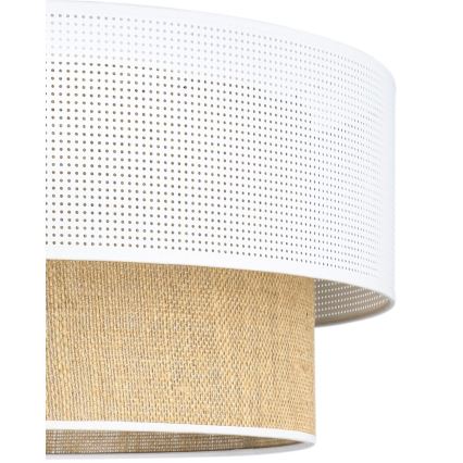 Lustră aplicată BORHO 1xE27/60W/230V Ø 40 cm alb/iută