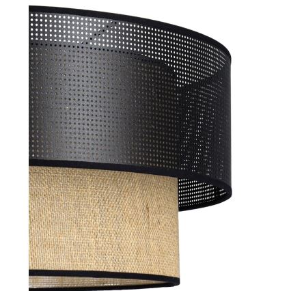 Lustră aplicată BORHO 1xE27/60W/230V Ø 40 cm negru/iută