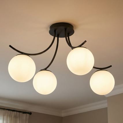 Lustră aplicată BOSTON 4xE14/10W/230V negru