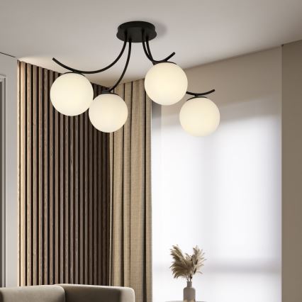 Lustră aplicată BOSTON 4xE14/10W/230V negru