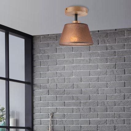 Lustră aplicată Brilagi ANTHONY 1xE14/60W/230V stejar/maro