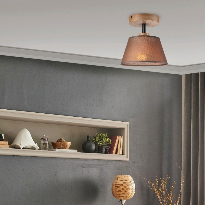 Lustră aplicată Brilagi ANTHONY 1xE14/60W/230V stejar/maro