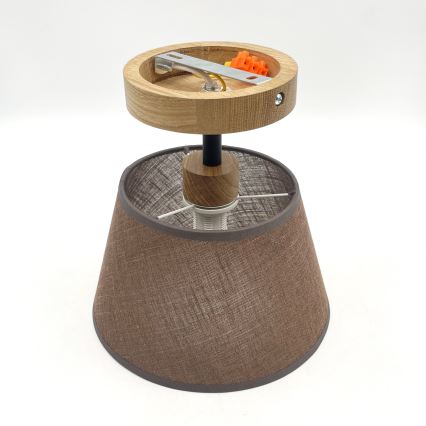 Lustră aplicată Brilagi ANTHONY 1xE14/60W/230V stejar/maro