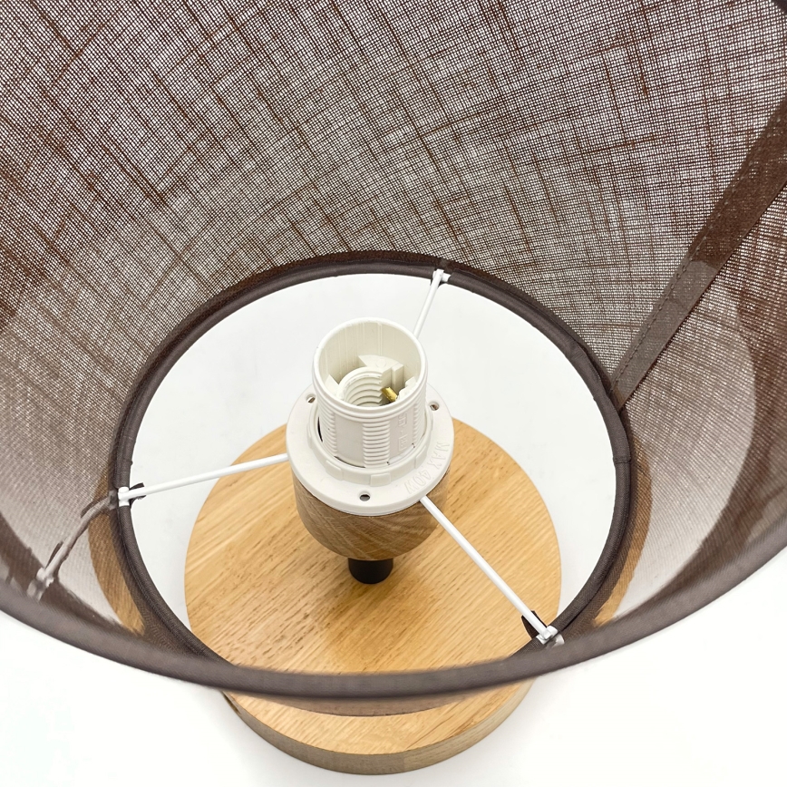 Lustră aplicată Brilagi ANTHONY 1xE14/60W/230V stejar/maro