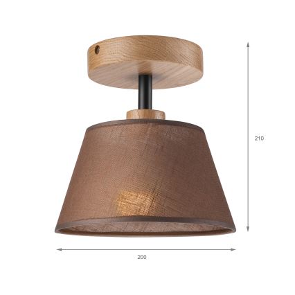 Lustră aplicată Brilagi ANTHONY 1xE14/60W/230V stejar/maro