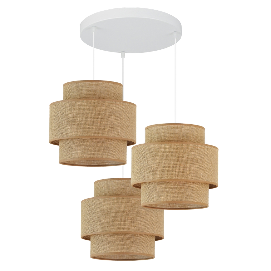 Lustră aplicată Brilagi SPACE YUTE 3xE27/15W/230V bej/alb