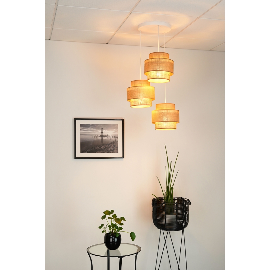 Lustră aplicată Brilagi SPACE YUTE 3xE27/15W/230V bej/alb