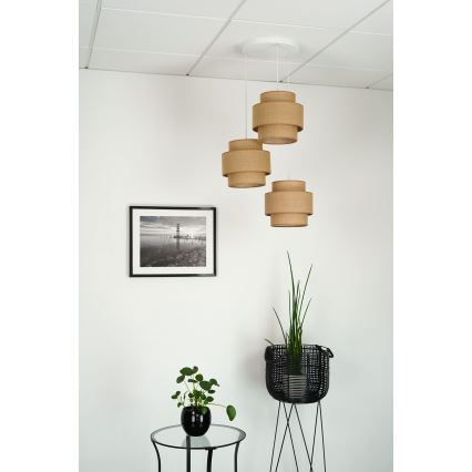 Lustră aplicată Brilagi SPACE YUTE 3xE27/15W/230V bej/alb