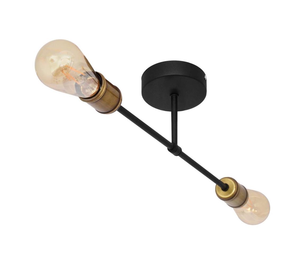 Lustră aplicată CAMBRIDGE 2xE27/60W/230V neagră/aurie