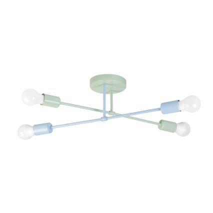 Lustră aplicată CAMBRIDGE, 4 x soclu E27, 15 W, 230 V, verde/albastru