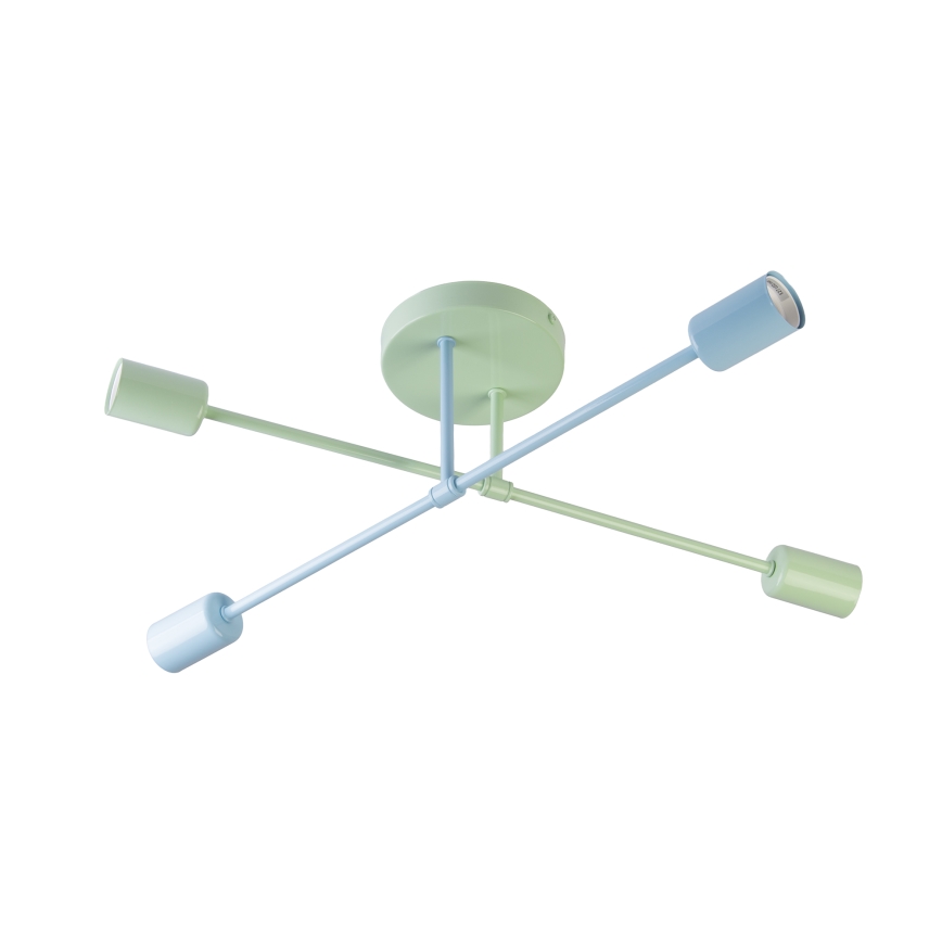 Lustră aplicată CAMBRIDGE, 4 x soclu E27, 15 W, 230 V, verde/albastru