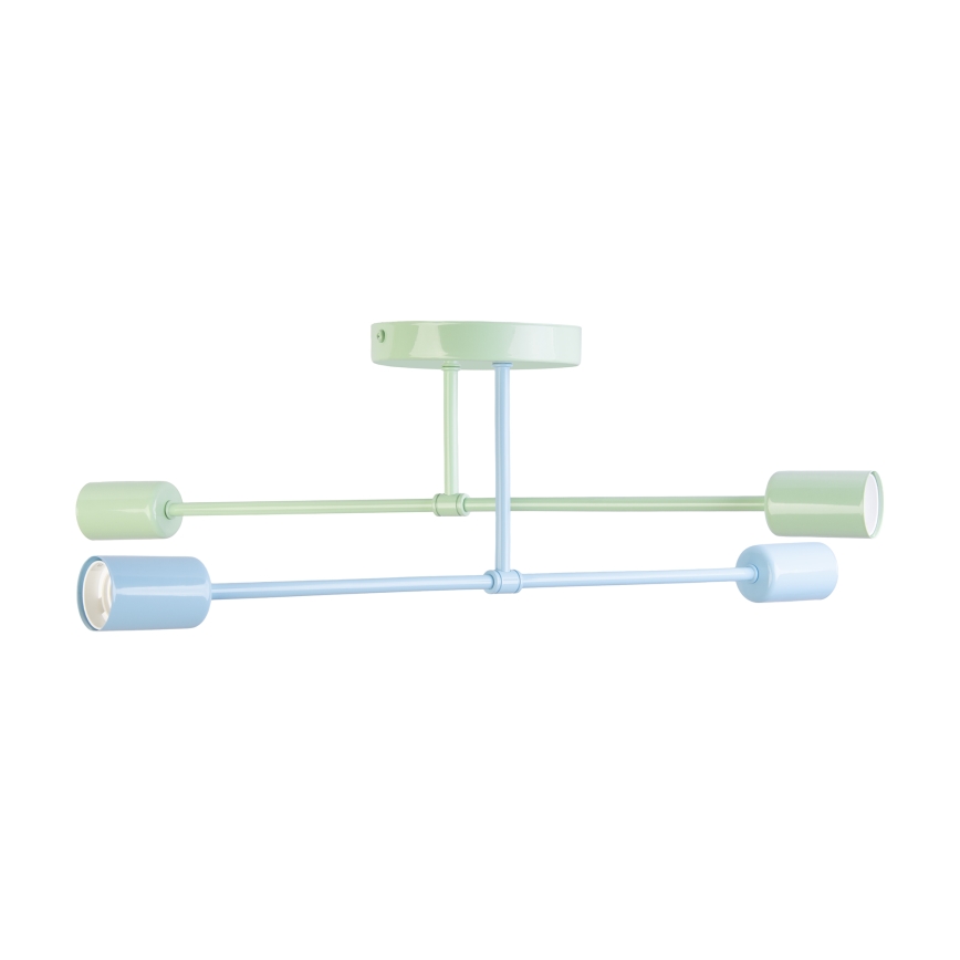 Lustră aplicată CAMBRIDGE, 4 x soclu E27, 15 W, 230 V, verde/albastru