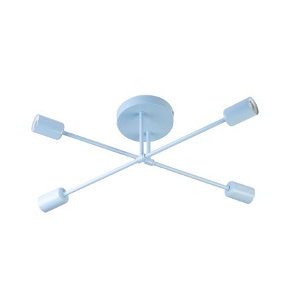 Lustră aplicată CAMBRIDGE 4xE27/15W/230V albastră