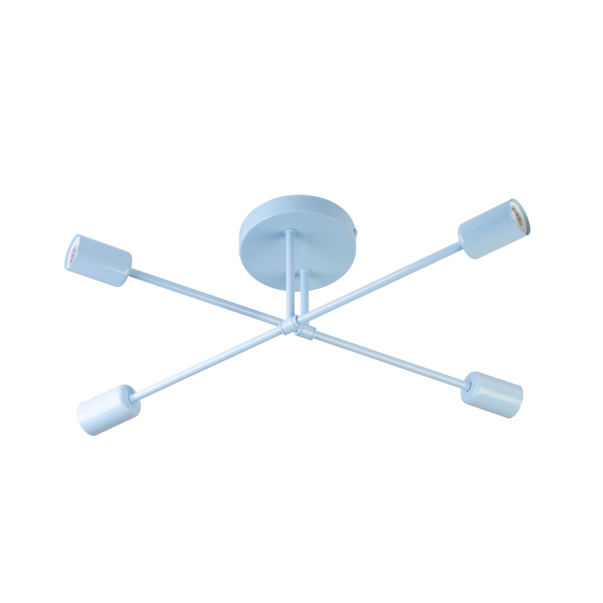 Lustră aplicată CAMBRIDGE 4xE27/15W/230V albastră
