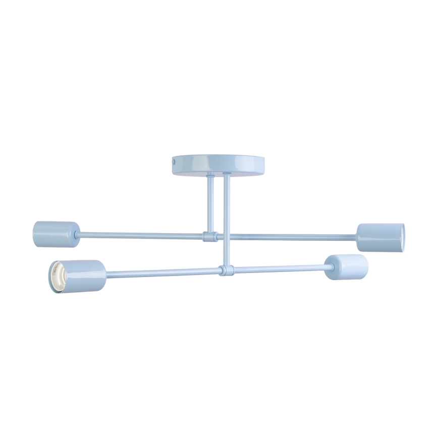 Lustră aplicată CAMBRIDGE 4xE27/15W/230V albastră