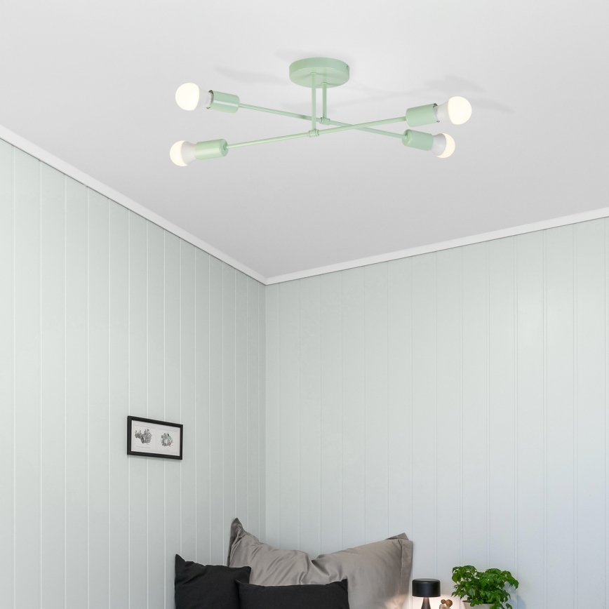 Lustră aplicată CAMBRIDGE 4xE27/15W/230V, verde