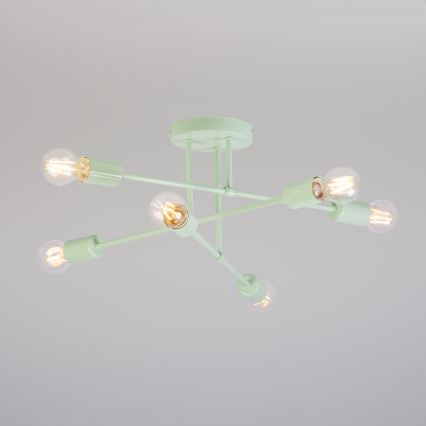 Lustră aplicată CAMBRIDGE, 6 x E27, 15 W, 230 V, verde