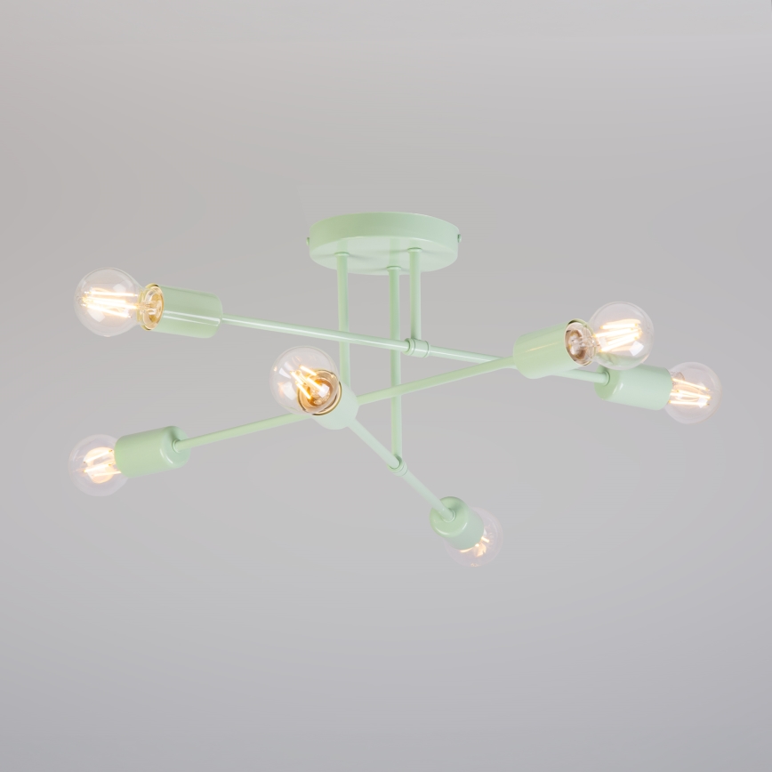 Lustră aplicată CAMBRIDGE, 6 x E27, 15 W, 230 V, verde