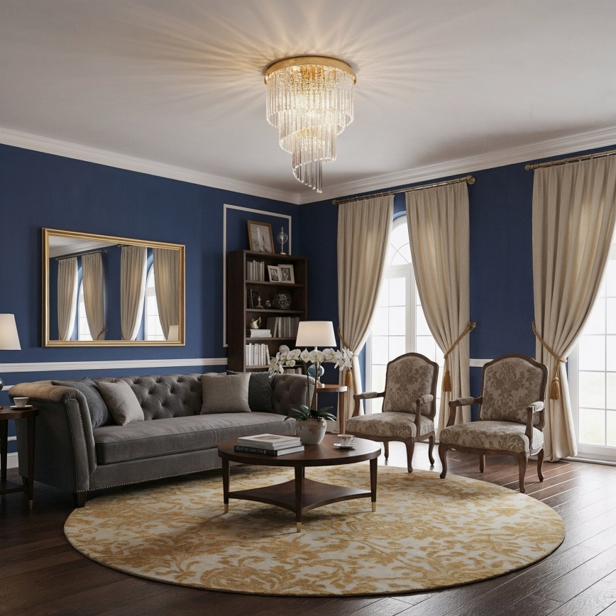 Lustră aplicată CARLTON 12xE14/40W/230V auriu Ideal Lux