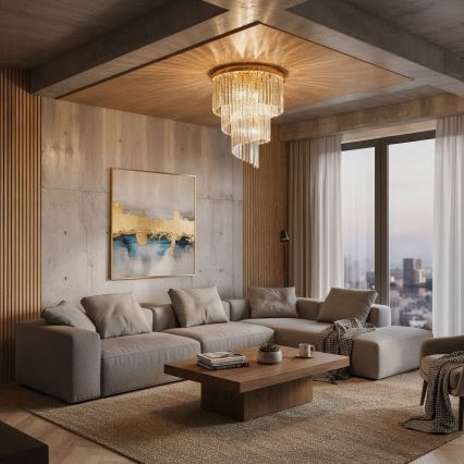 Lustră aplicată CARLTON 12xE14/40W/230V auriu Ideal Lux