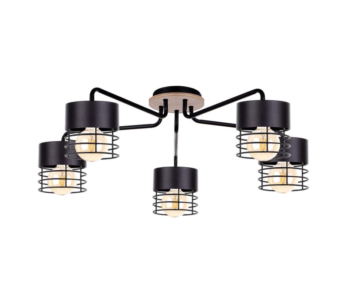 Lustră aplicată CAS WOOD 5xE27/60W/230V