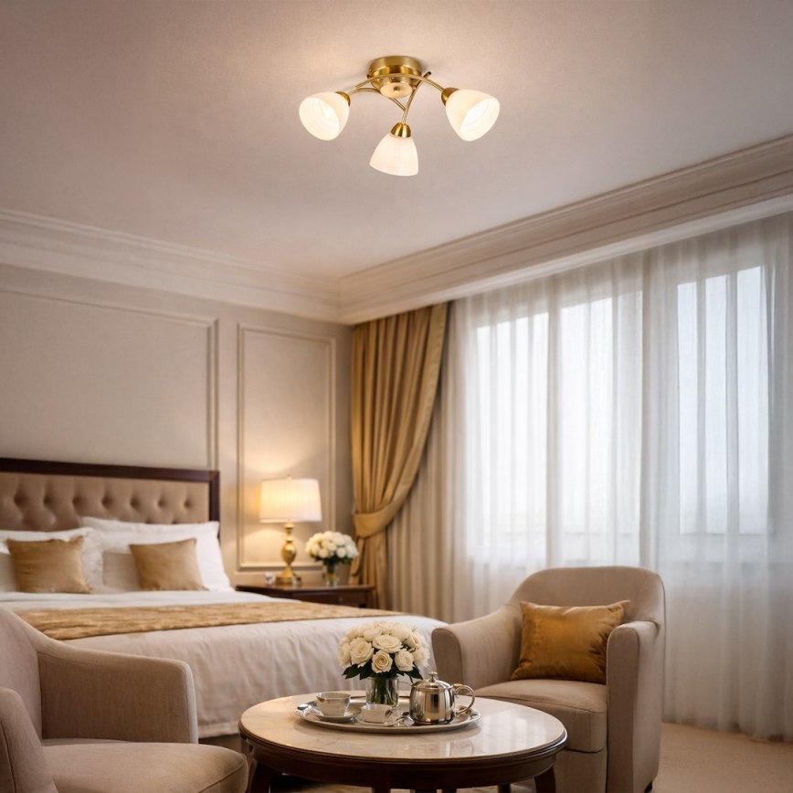 Lustră aplicată CLARA 3xE27/15W/230V aurie