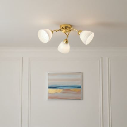 Lustră aplicată CLARA 3xE27/15W/230V aurie