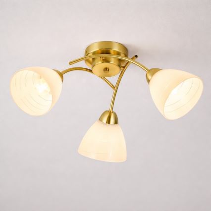 Lustră aplicată CLARA 3xE27/15W/230V aurie