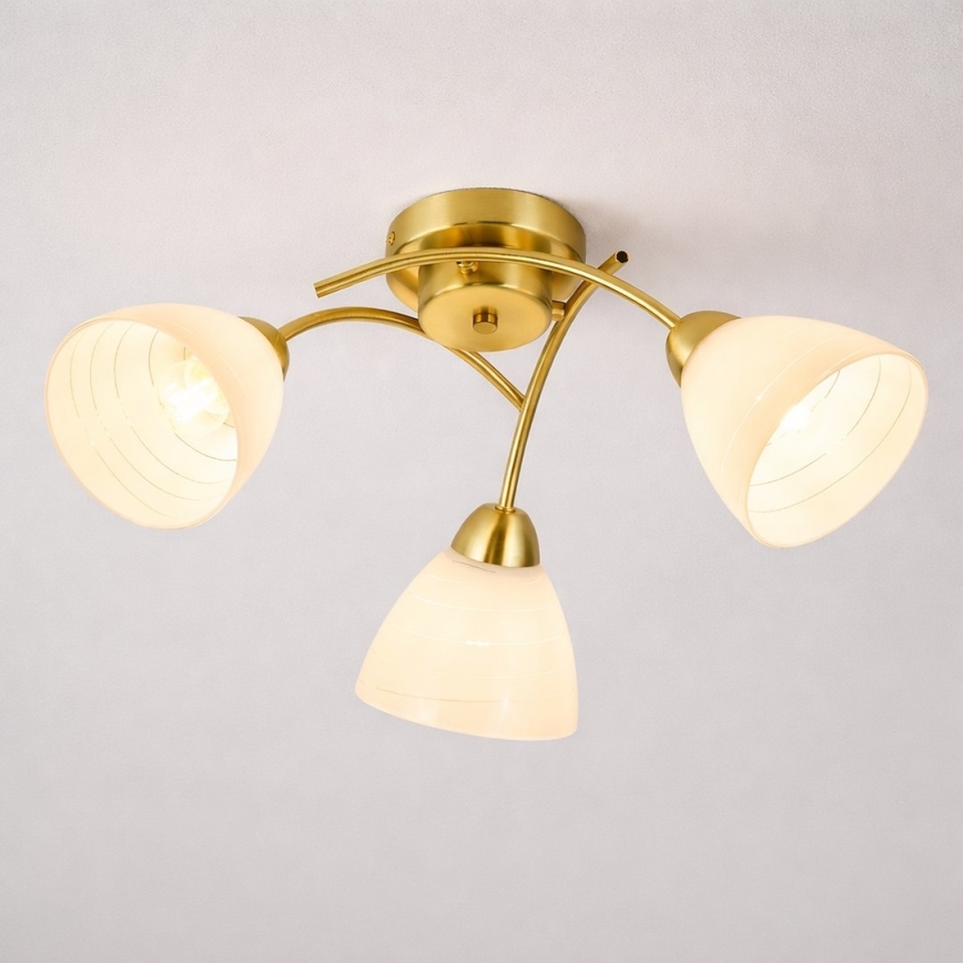 Lustră aplicată CLARA 3xE27/15W/230V aurie