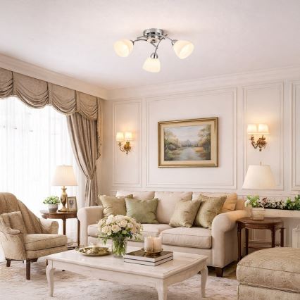 Lustră aplicată CLARA 3xE27/15W/230V crom lucios