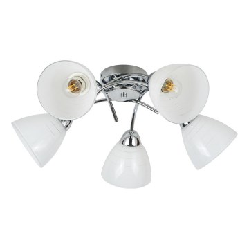 Lustră aplicată CLARA, 5x E27, 15W, 230V, crom lucios