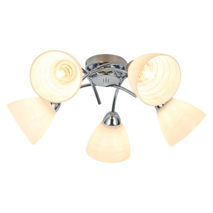 Lustră aplicată CLARA, 5x E27, 15W, 230V, crom lucios