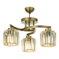 Lustră aplicată CRYSTALLINE 3xE27/40W/230V bronz