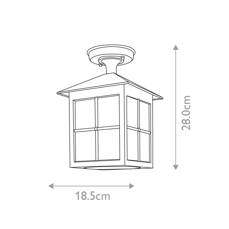 Lustră aplicată de exterior WINCHESTER 1xE27/100W/230V IP43 Elstead BL18A-BLACK