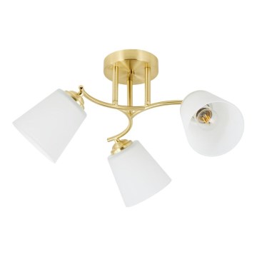 Lustră aplicată de tavan PAFOS 3xE27/15W/230V, aurie